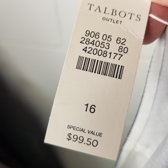 Talbots Outlet chambray eyelet shift dress new - Picture 3 of 8